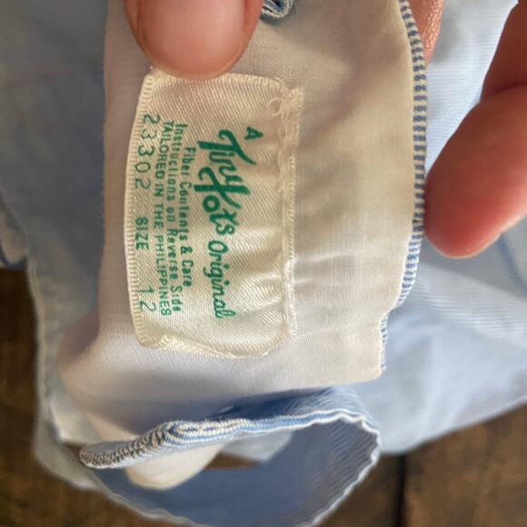 Vintage Infant Tiny Tots Original Bear Stripped Overalls size 12 months - Picture 7 of 7